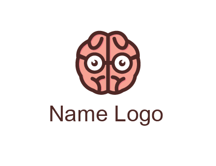 brain forming face with spectacles