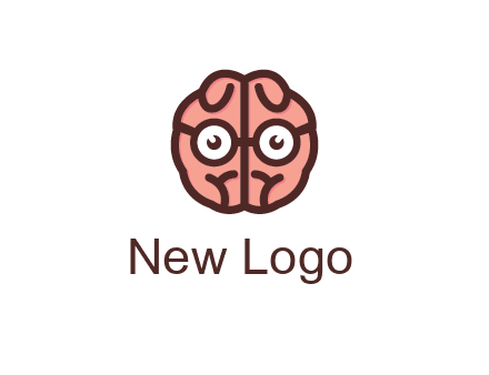 brain forming face with spectacles