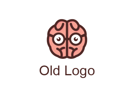 brain forming face with spectacles