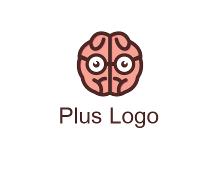 brain forming face with spectacles
