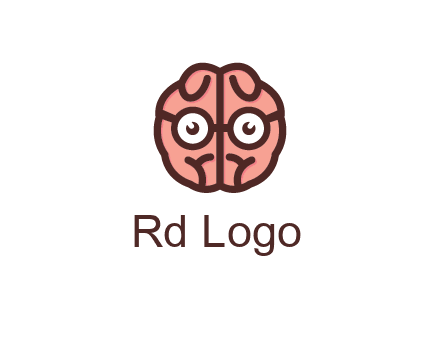 brain forming face with spectacles