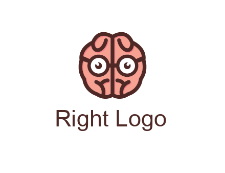 brain forming face with spectacles