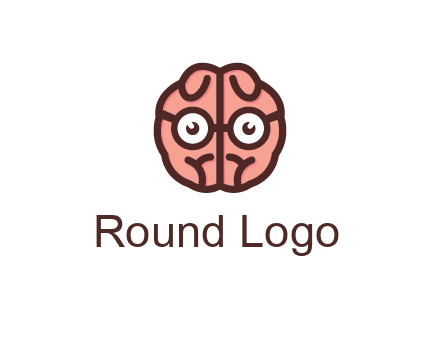 brain forming face with spectacles