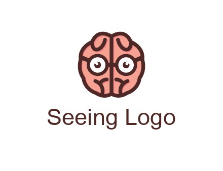 brain forming face with spectacles