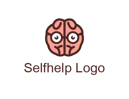 brain forming face with spectacles