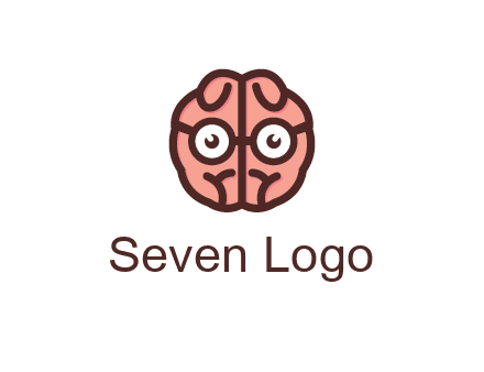 brain forming face with spectacles