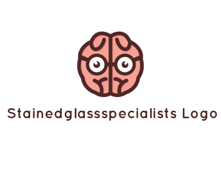 brain forming face with spectacles