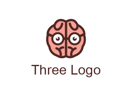 brain forming face with spectacles