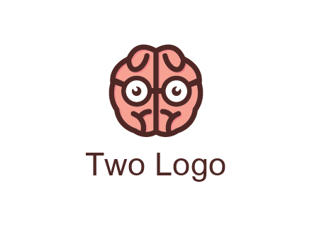 brain forming face with spectacles