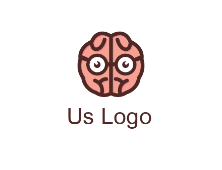 brain forming face with spectacles