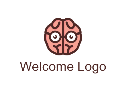 brain forming face with spectacles