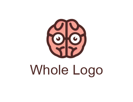 brain forming face with spectacles