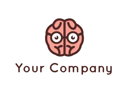 brain forming face with spectacles