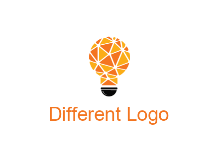 polygonal pattern in light bulb