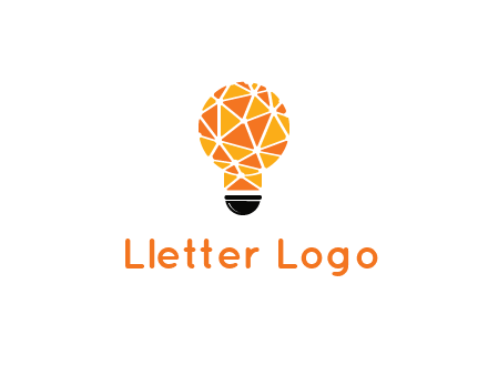 polygonal pattern in light bulb