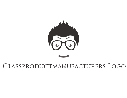 negative spacing man face wearing glasses