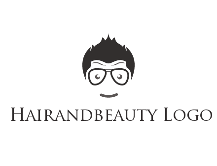 negative spacing man face wearing glasses