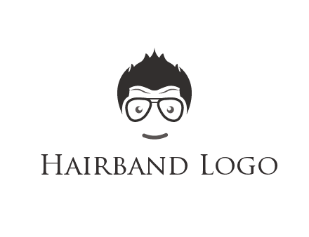 negative spacing man face wearing glasses