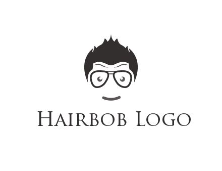 negative spacing man face wearing glasses