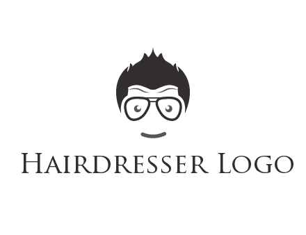 negative spacing man face wearing glasses