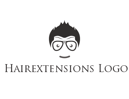 negative spacing man face wearing glasses