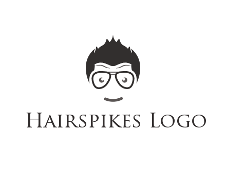 negative spacing man face wearing glasses