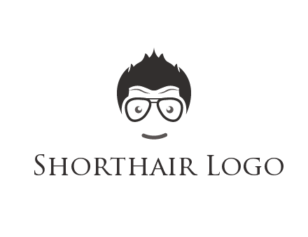 negative spacing man face wearing glasses