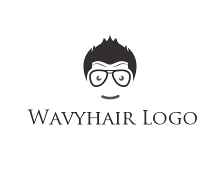 negative spacing man face wearing glasses