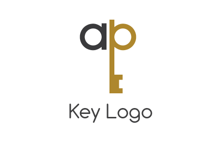 letter ap forming key symbol