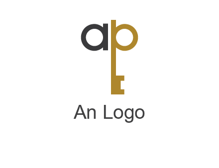 letter ap forming key symbol