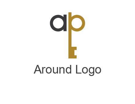letter ap forming key symbol