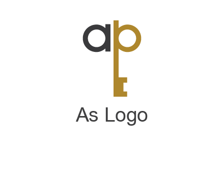 letter ap forming key symbol