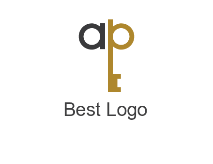 letter ap forming key symbol