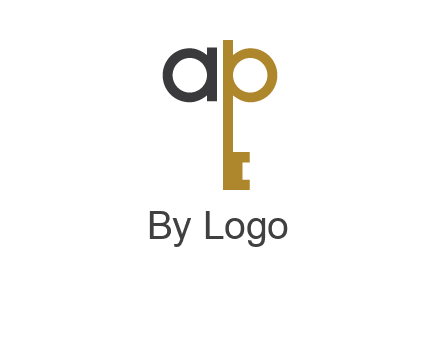 letter ap forming key symbol