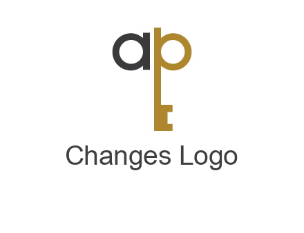 letter ap forming key symbol