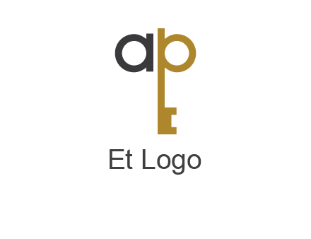 letter ap forming key symbol