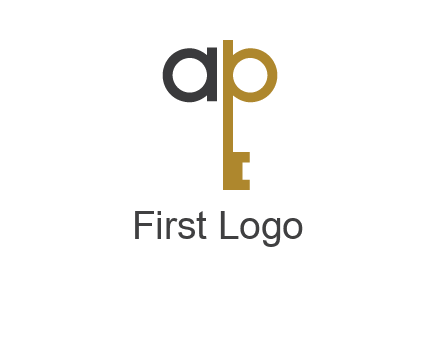 letter ap forming key symbol