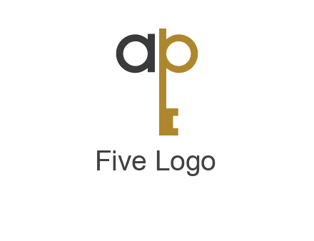 letter ap forming key symbol