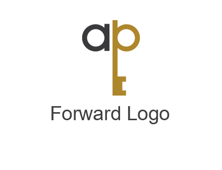 letter ap forming key symbol