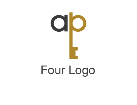 letter ap forming key symbol