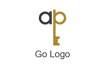 letter ap forming key symbol