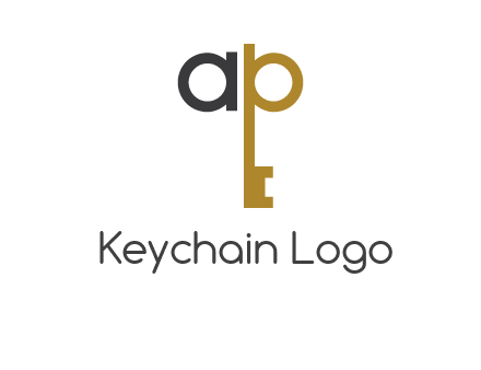 letter ap forming key symbol