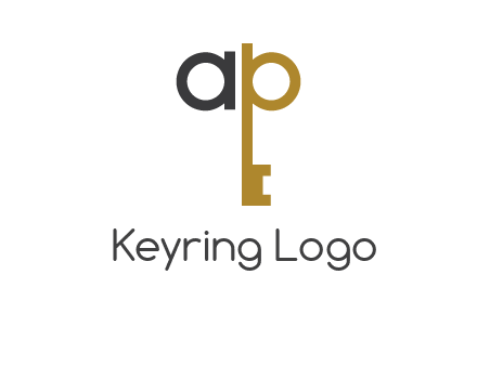 letter ap forming key symbol