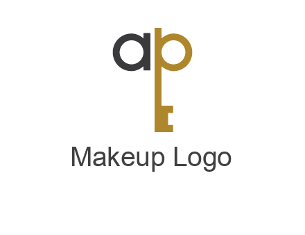 letter ap forming key symbol