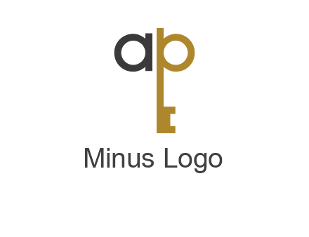 letter ap forming key symbol
