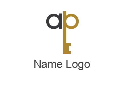 letter ap forming key symbol