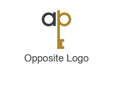 letter ap forming key symbol