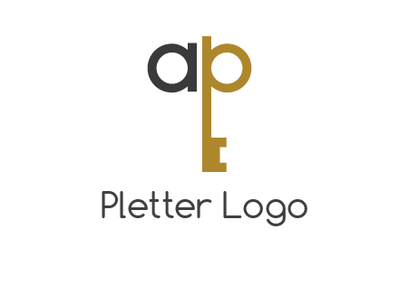 letter ap forming key symbol