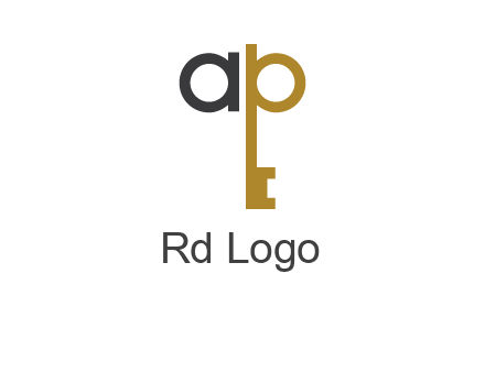 letter ap forming key symbol
