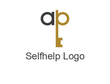 letter ap forming key symbol